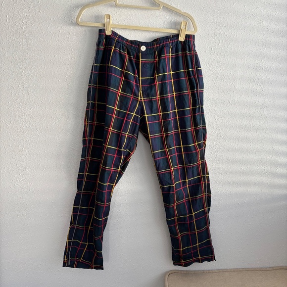 Sleepy Jones Marina Pajama Set in Holiday Navy Plaid - Size Medium - Picture 4 of 10